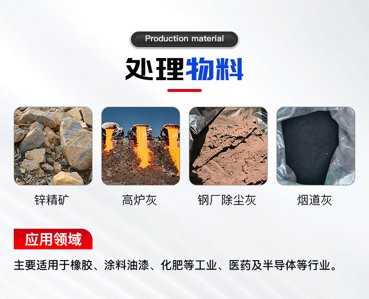 氧化鋅回轉窯適應物料